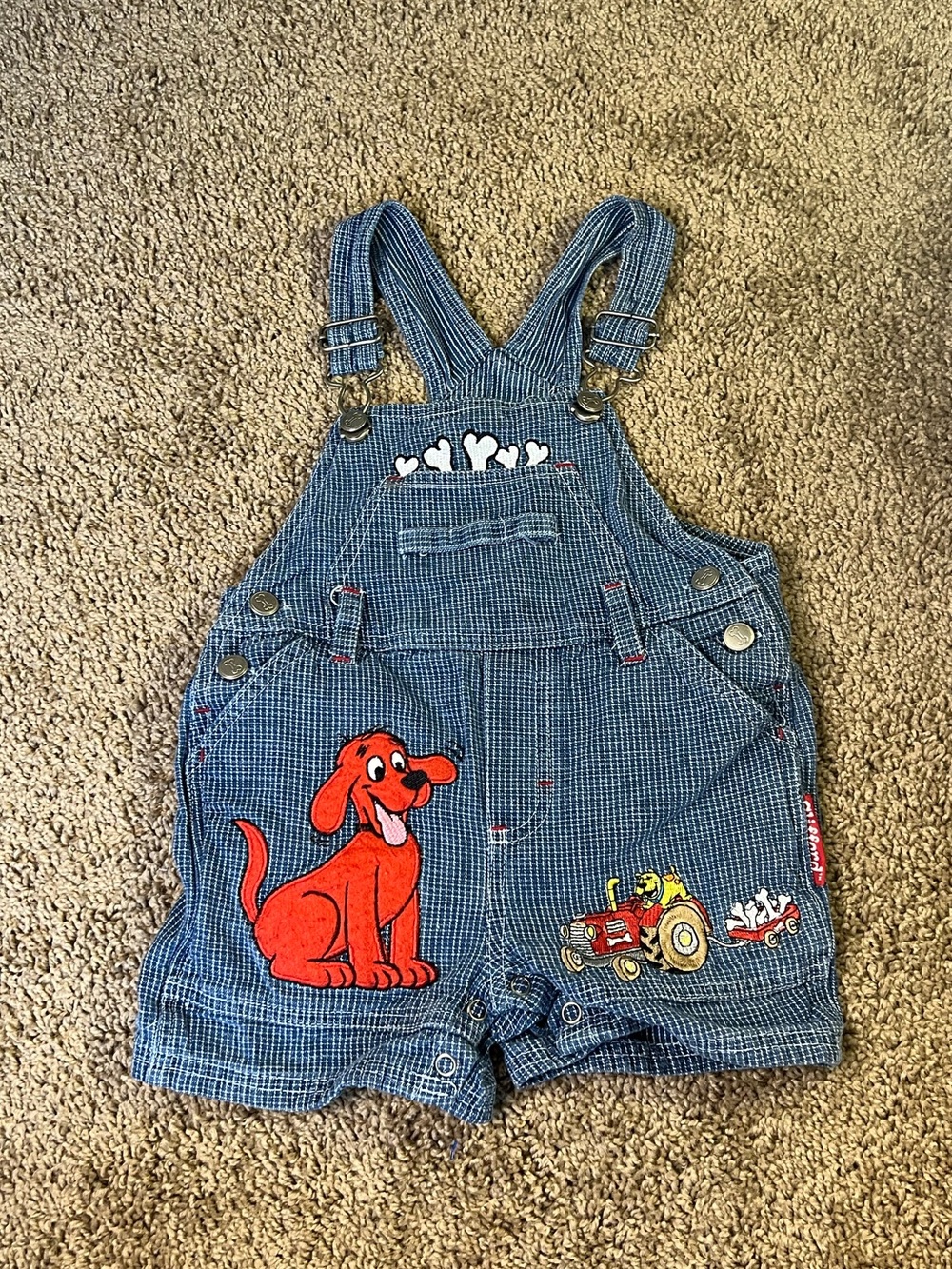 Vintage Clifford Big Red Dog Overalls 24M Rare